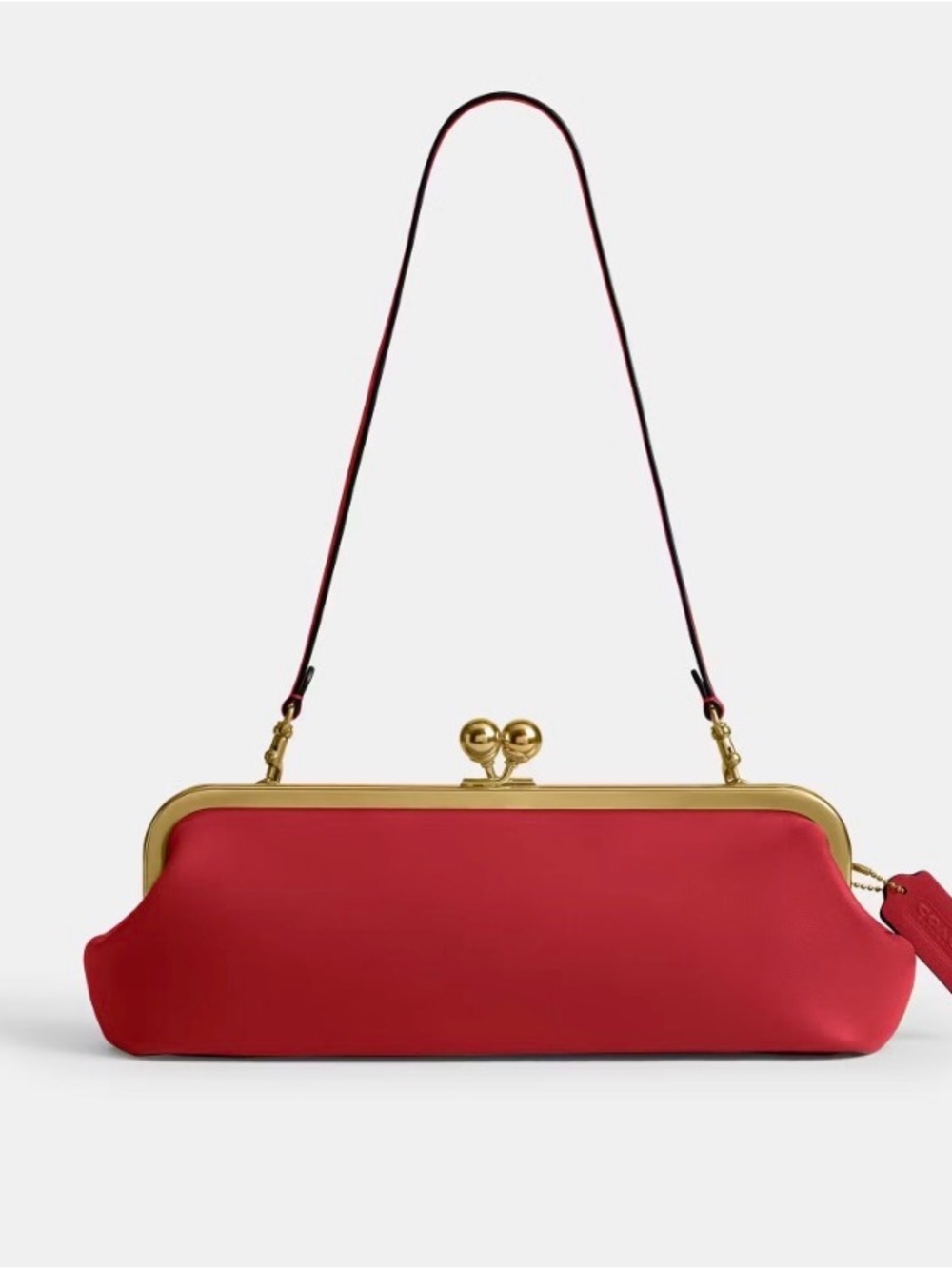 Coach Red Kisslock Frame Bag 30